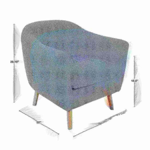 Rockwell Mid Century Modern Accent Chair In Orange